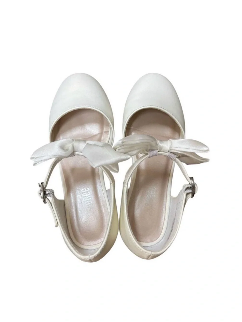 Gymboree Girls Bow Ballet Flats - Special Occasions - White Size 11